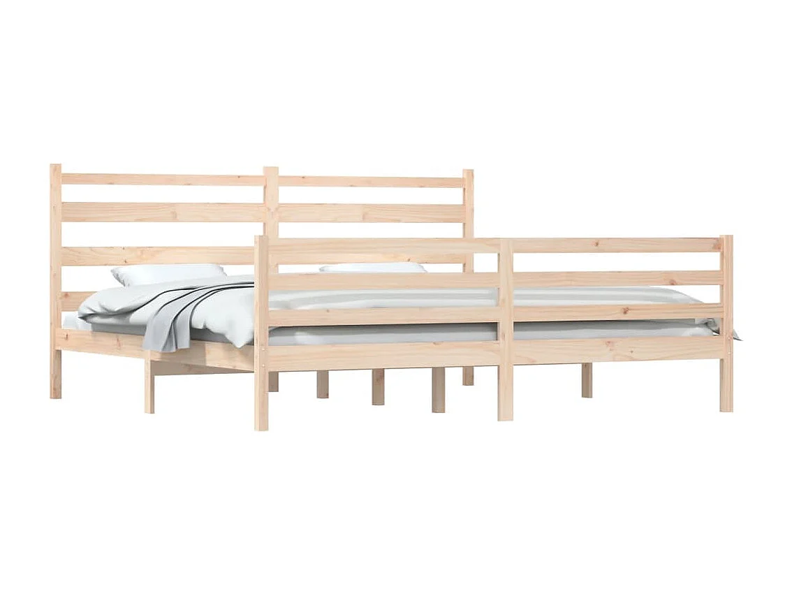 Lit double | Lit adulte | Cadre de lit bois massif de pin 200x200 cm
