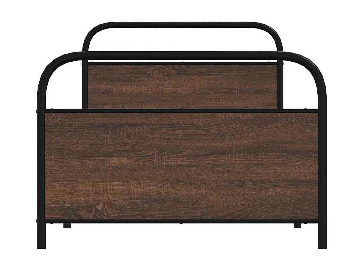 Lit simple | Lit adulte, enfant | Cadre de lit 90x190cm chêne marron bois ingénierie