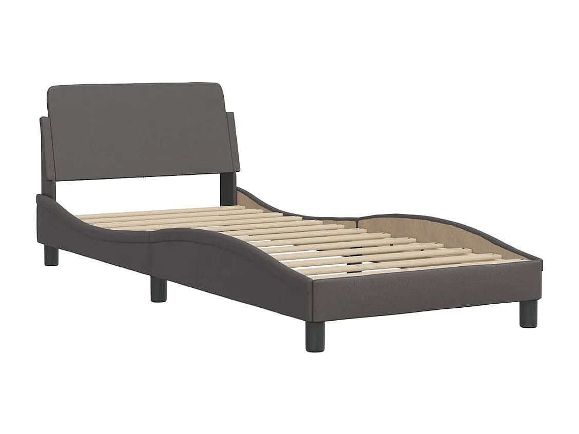 Lit simple | Lit adulte, enfant | Cadre de lit avec LED gris 100x200 cm