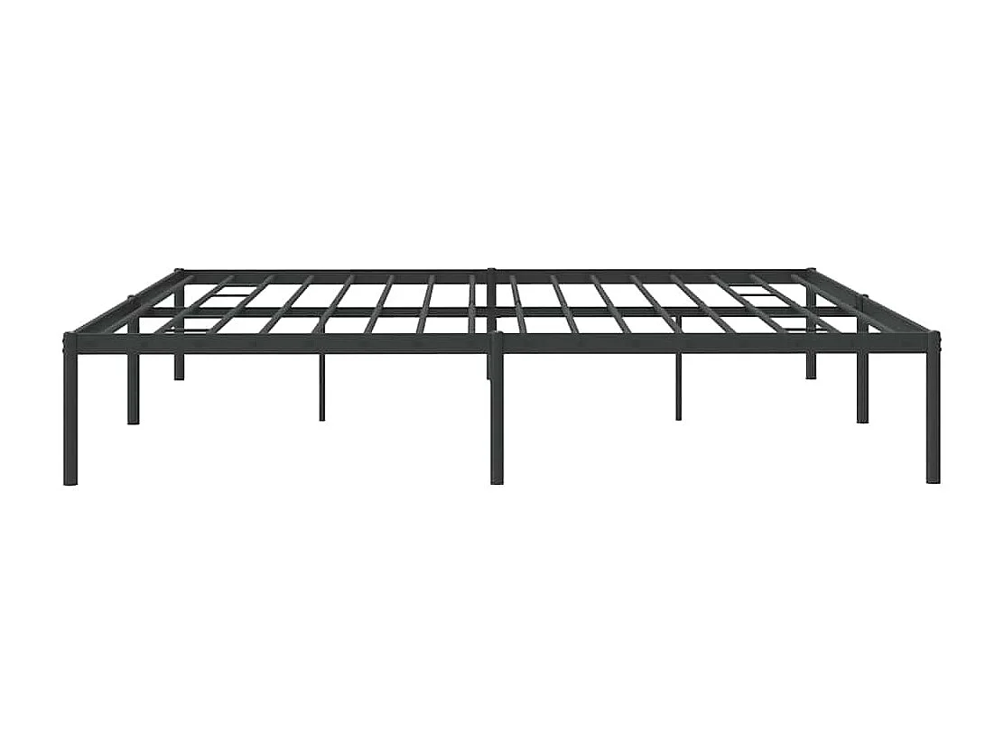 Lit double | Lit adulte | Cadre de lit métal noir 183x213 cm