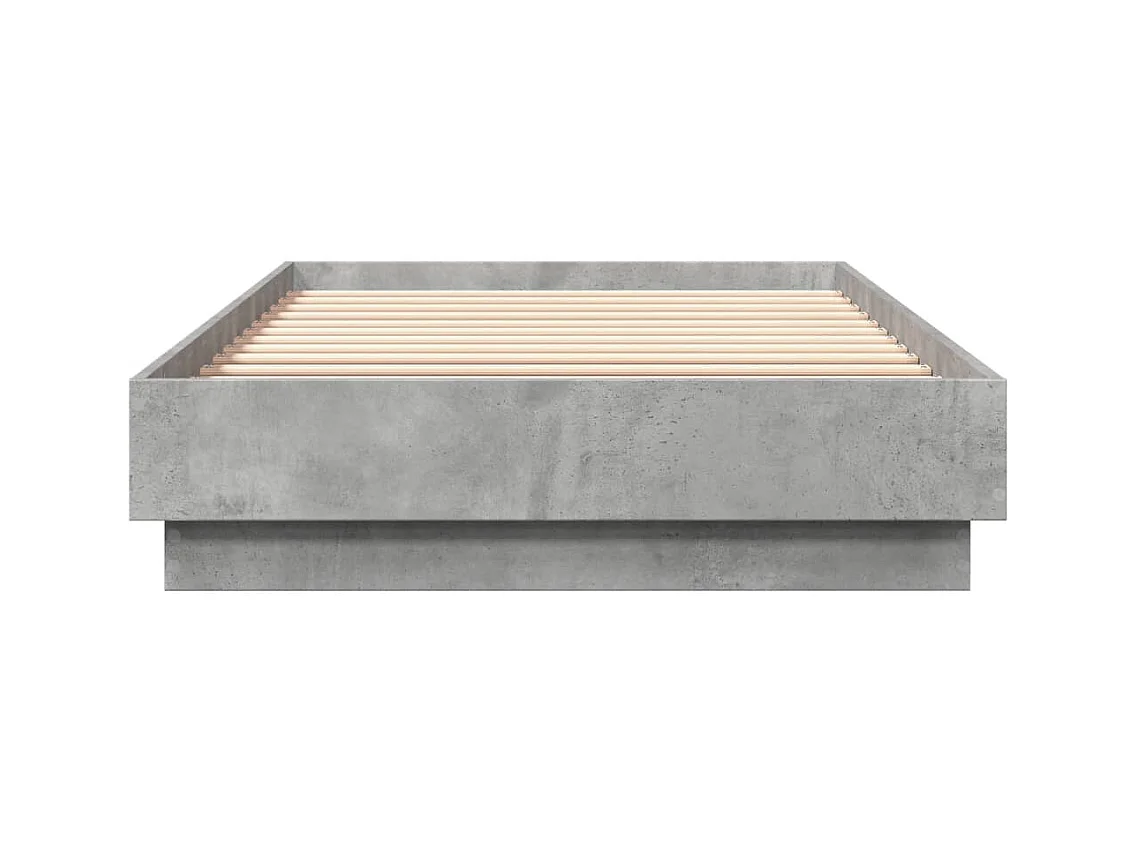 Lit simple | Lit adulte, enfant | Cadre de lit gris béton 100x200 cm