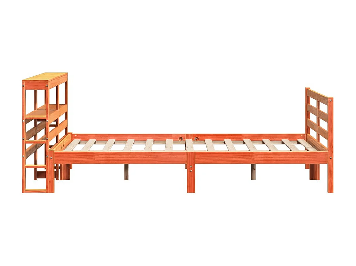 Lit simple | Lit adulte, enfant | Cadre de lit cire marron 120x190cm bois pin massif