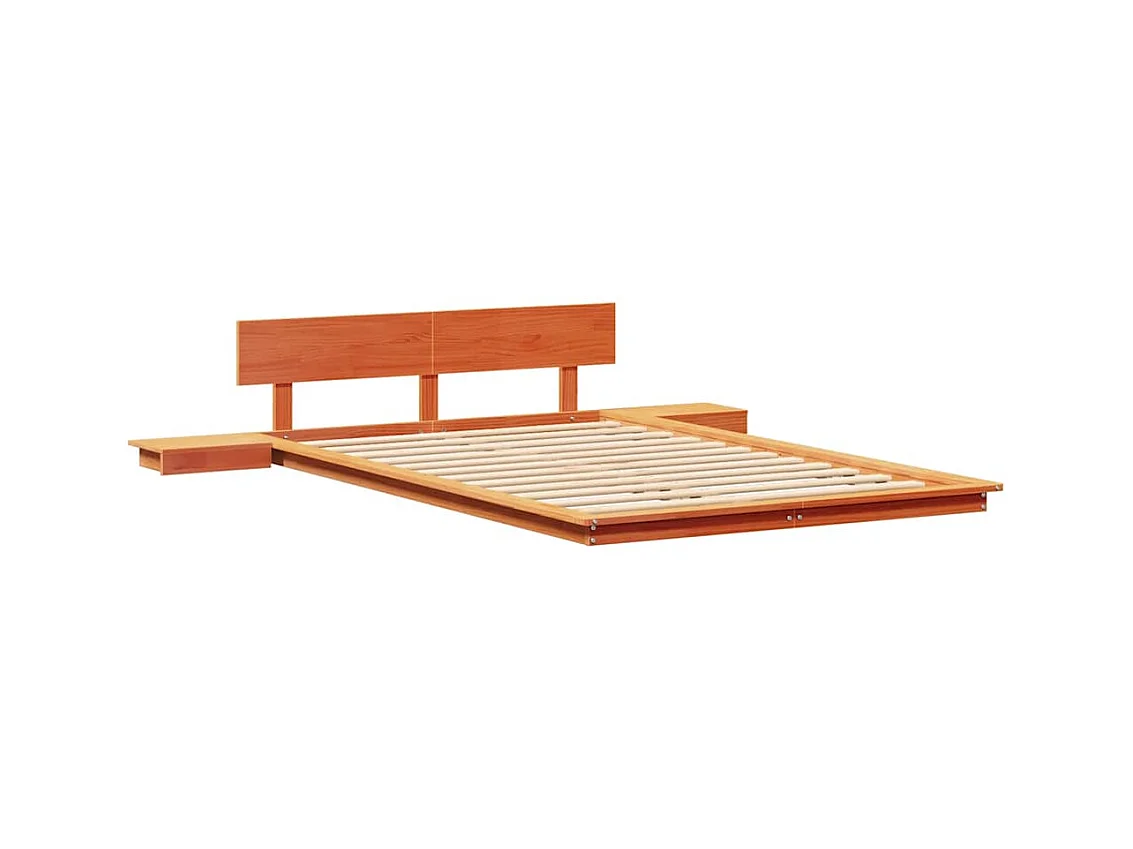 Lit simple | Lit adulte, enfant | Cadre de lit Marron 120x200 cm bois
