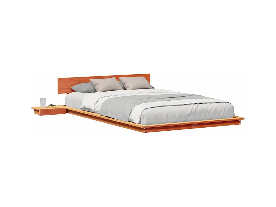 Lit simple | Lit adulte, enfant | Cadre de lit Marron 120x200 cm bois