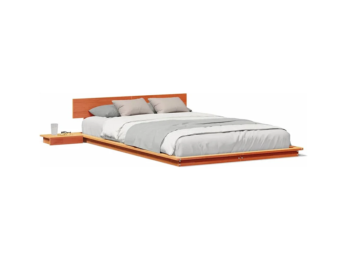 Lit simple | Lit adulte, enfant | Cadre de lit Marron 120x200 cm bois