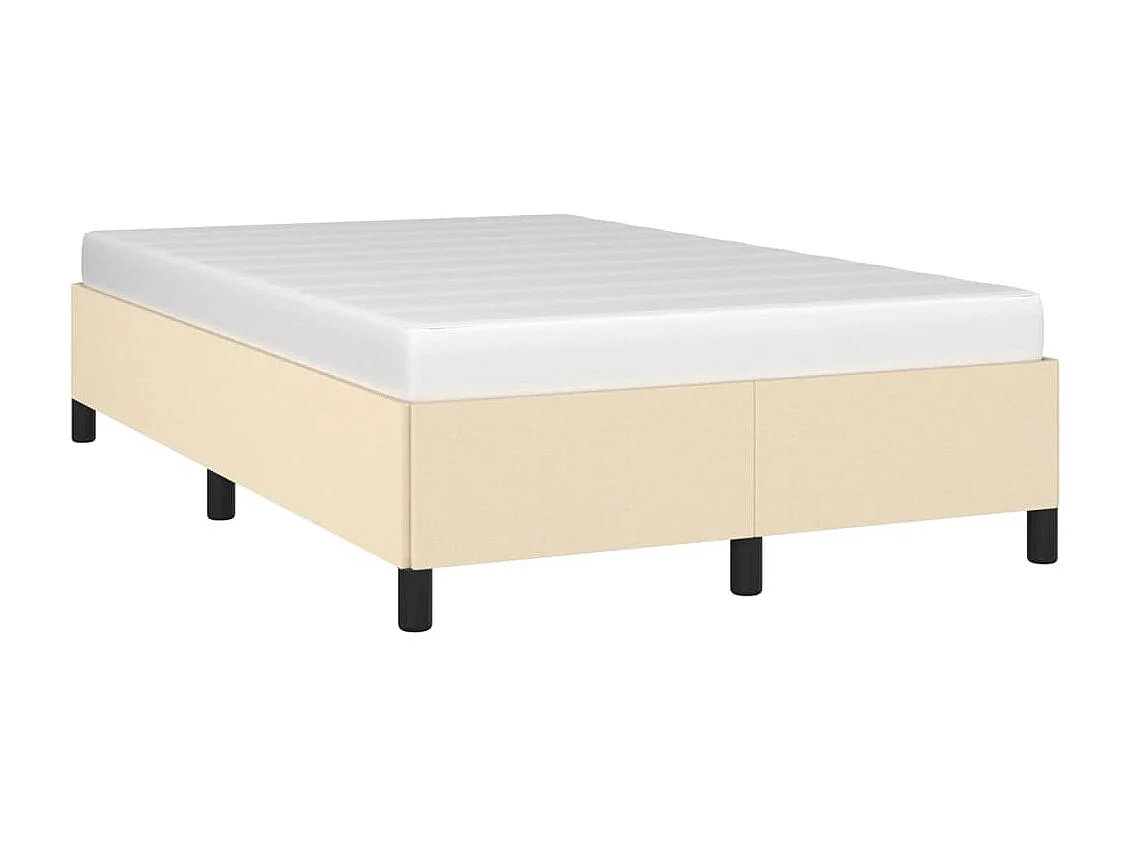 Lit simple | Lit adulte, enfant | Cadre de lit crème 120x200 cm tissu