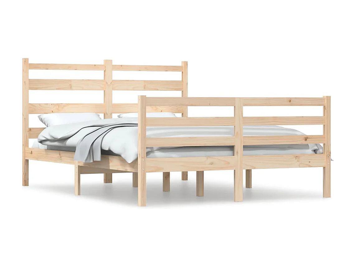 Lit double | Lit adulte | Cadre de lit bois massif de pin 160x200 cm