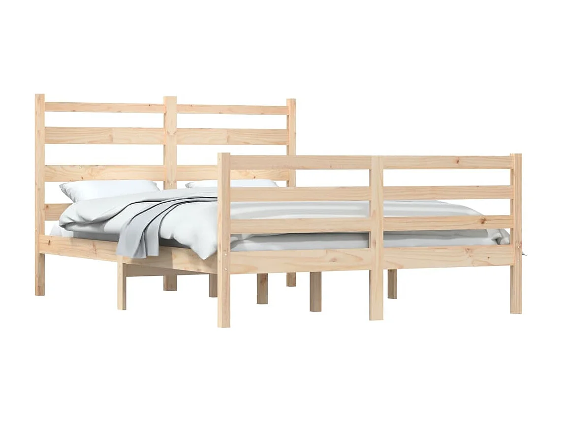 Lit double | Lit adulte | Cadre de lit bois massif de pin 160x200 cm