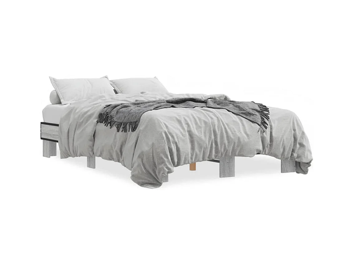 Lit simple | Lit adulte, enfant | Cadre de lit sonoma gris 120x200 cm