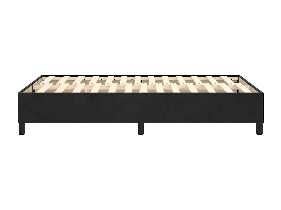 Lit simple | Lit adulte, enfant | Cadre de lit noir 120x200 cm velours