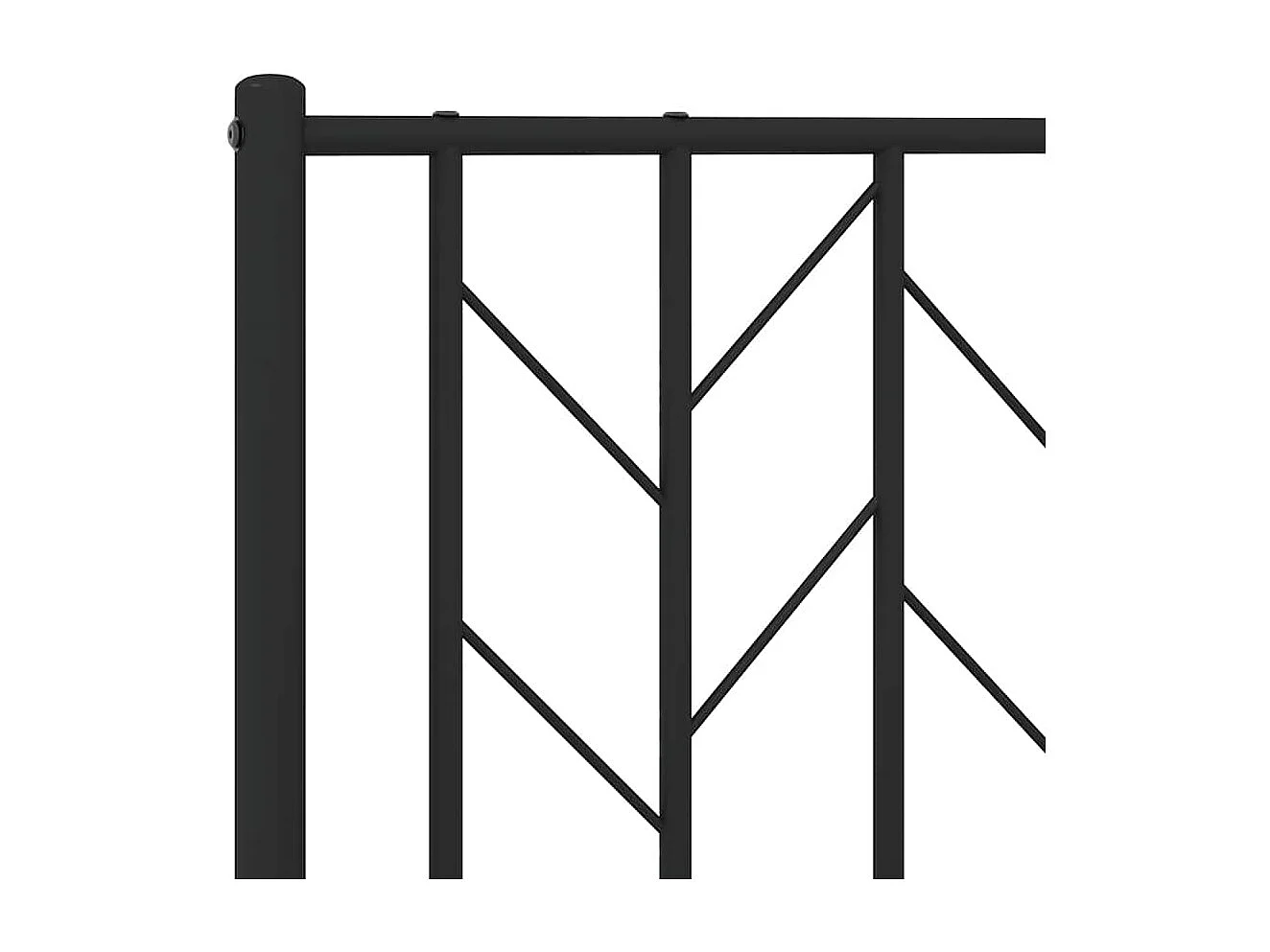 Lit double | Lit adulte | Cadre de lit métal avec tête de lit noir 140x190cm