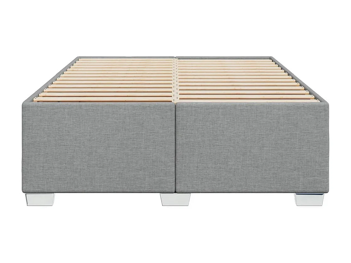 Letto per adulti | Letto matrimoniale | Giroletto senza Materasso Grigio Chiaro 160x200 cm Tessuto