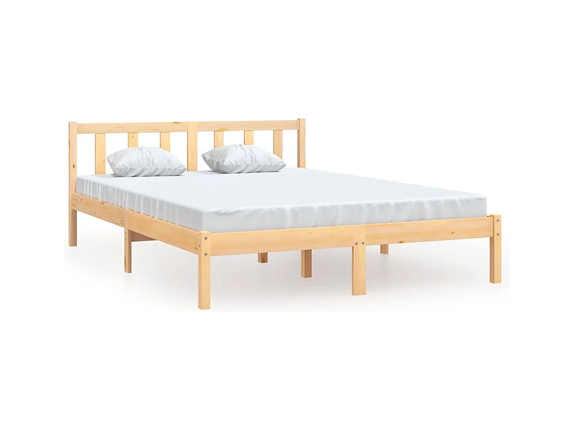 Lit double | Lit adulte | Cadre de lit bois massif 140x190 cm