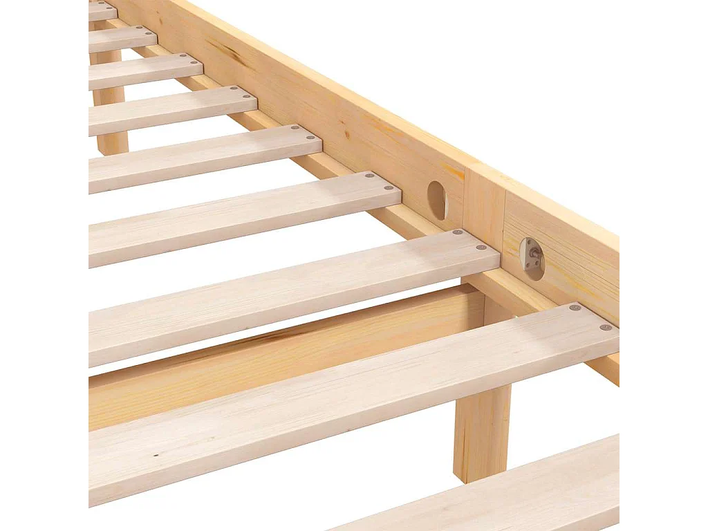 Lit double | Lit adulte | Cadre de lit bois massif 140x190 cm