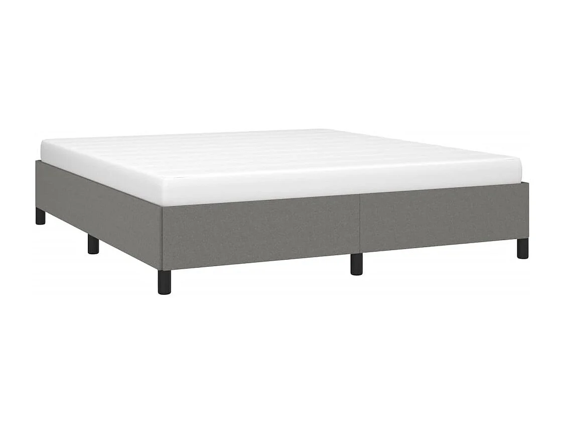 Lit double | Lit adulte | Cadre de lit gris foncé 180x200 cm tissu