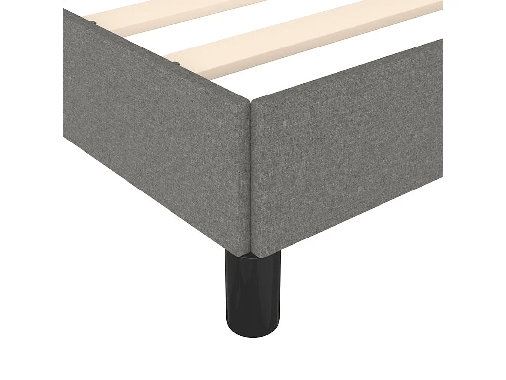 Lit double | Lit adulte | Cadre de lit gris foncé 180x200 cm tissu
