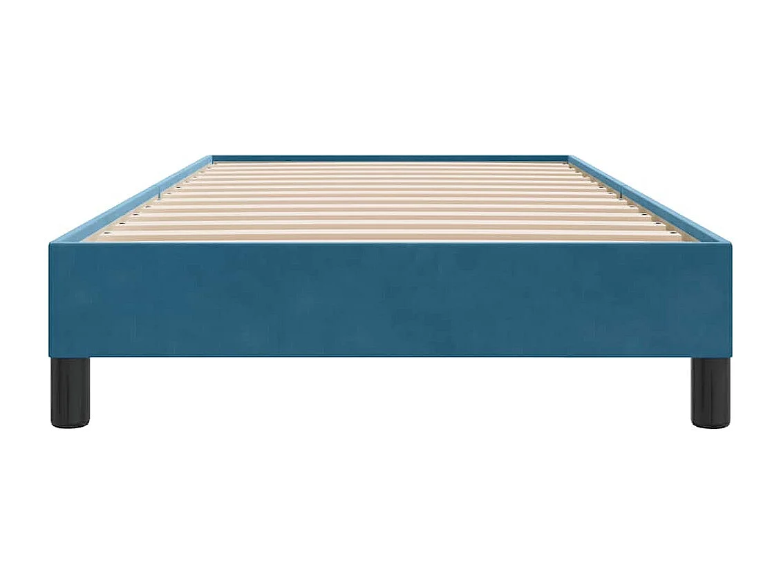 Lit simple | Lit adulte, enfant | Cadre de lit bleu foncé 80x210 cm velours