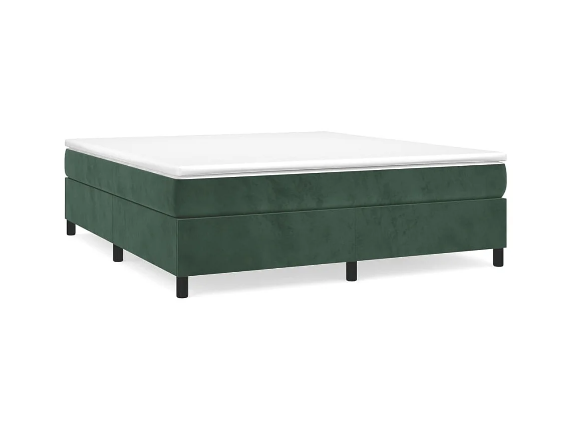 Lit double | Lit adulte | Cadre de lit vert foncé 160x200 cm velours