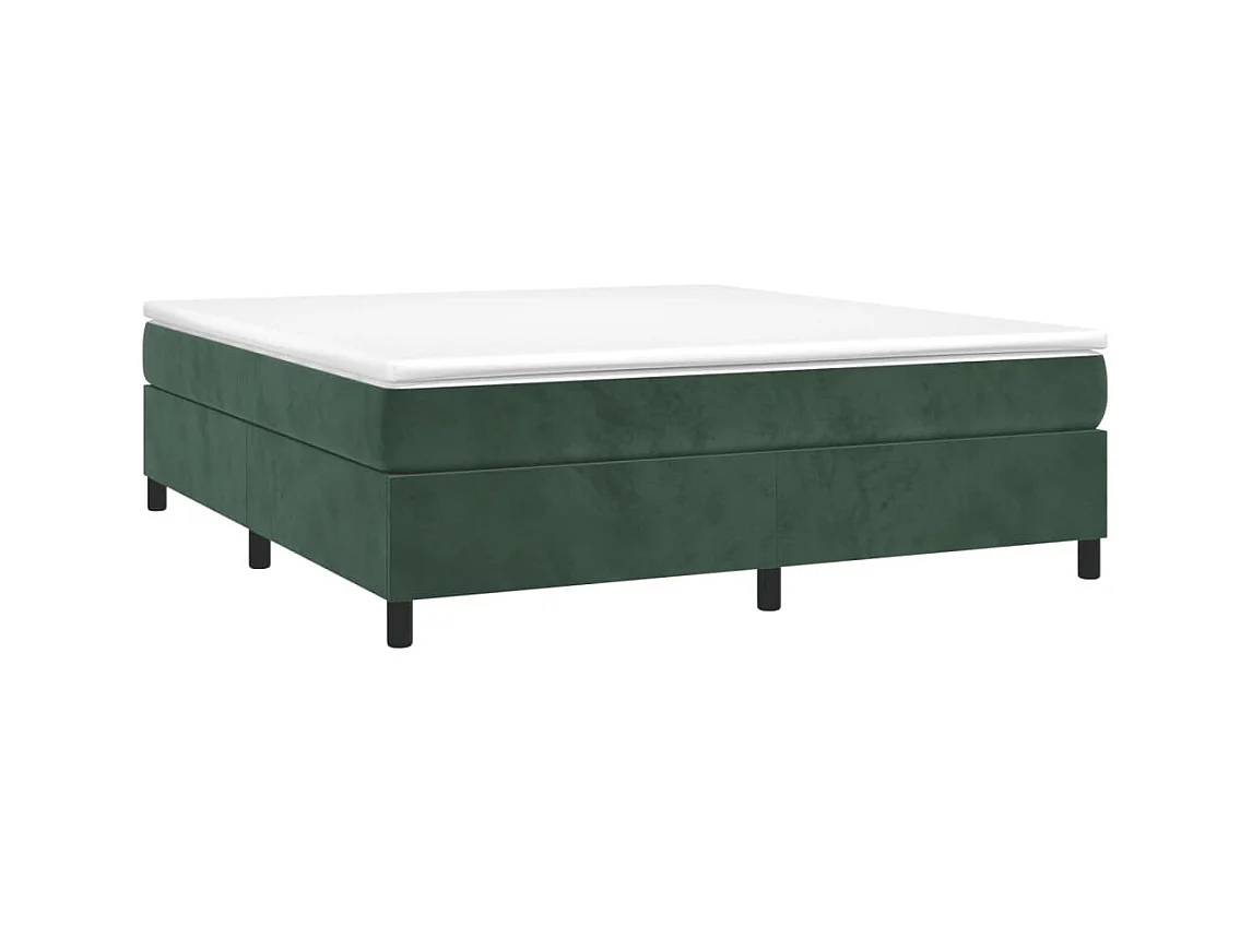 Lit double | Lit adulte | Cadre de lit vert foncé 160x200 cm velours