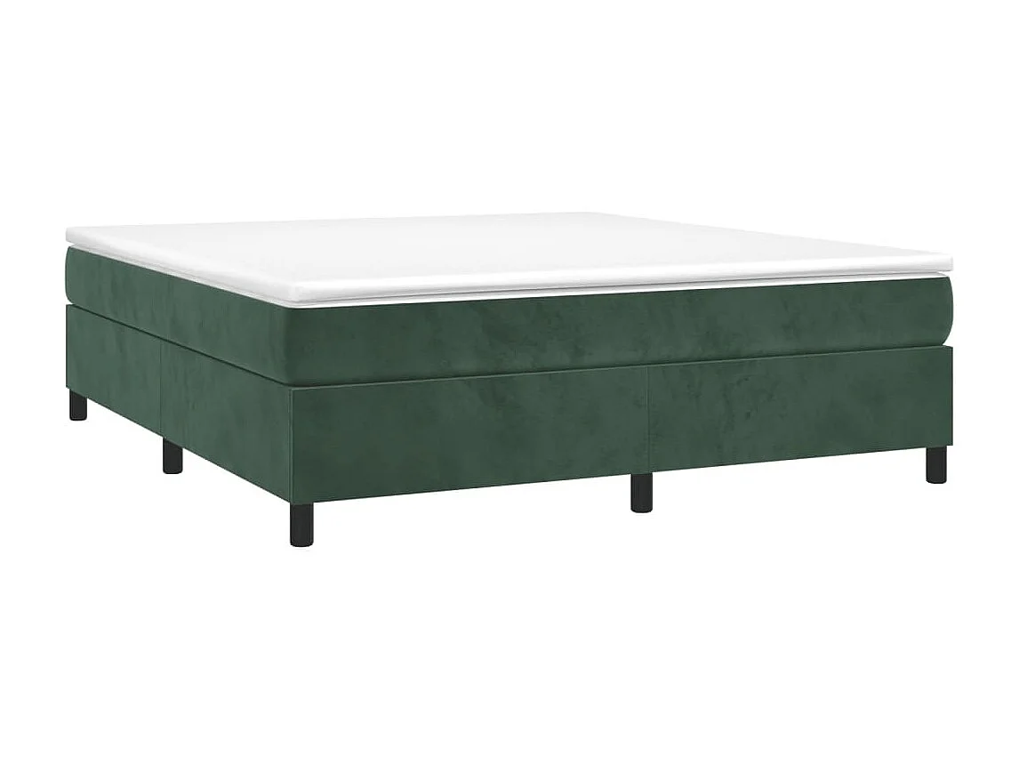Lit double | Lit adulte | Cadre de lit vert foncé 160x200 cm velours