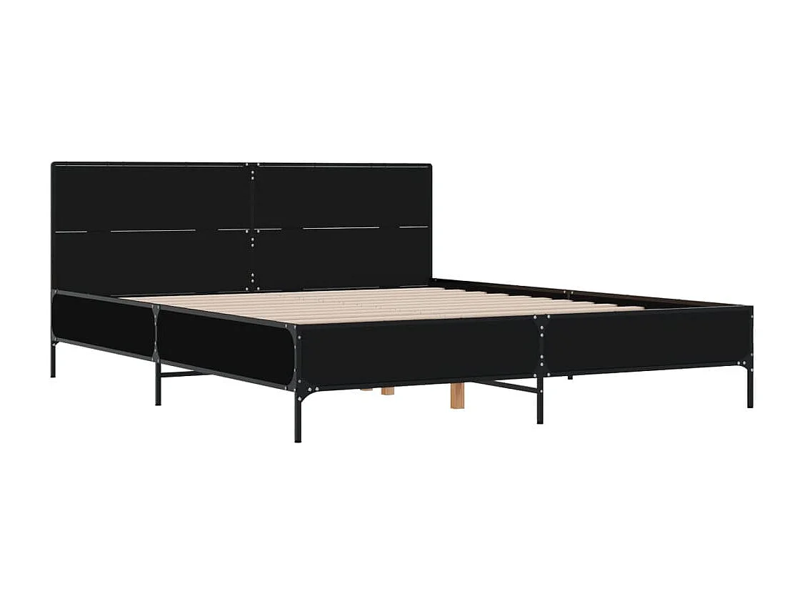 Lit double | Lit adulte | Cadre de lit noir 140x190 cm