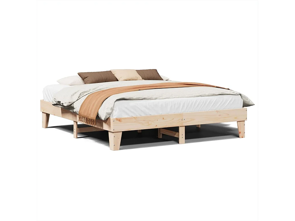 Lit double | Lit adulte | Cadre de lit 180x200 cm bois massif de pin
