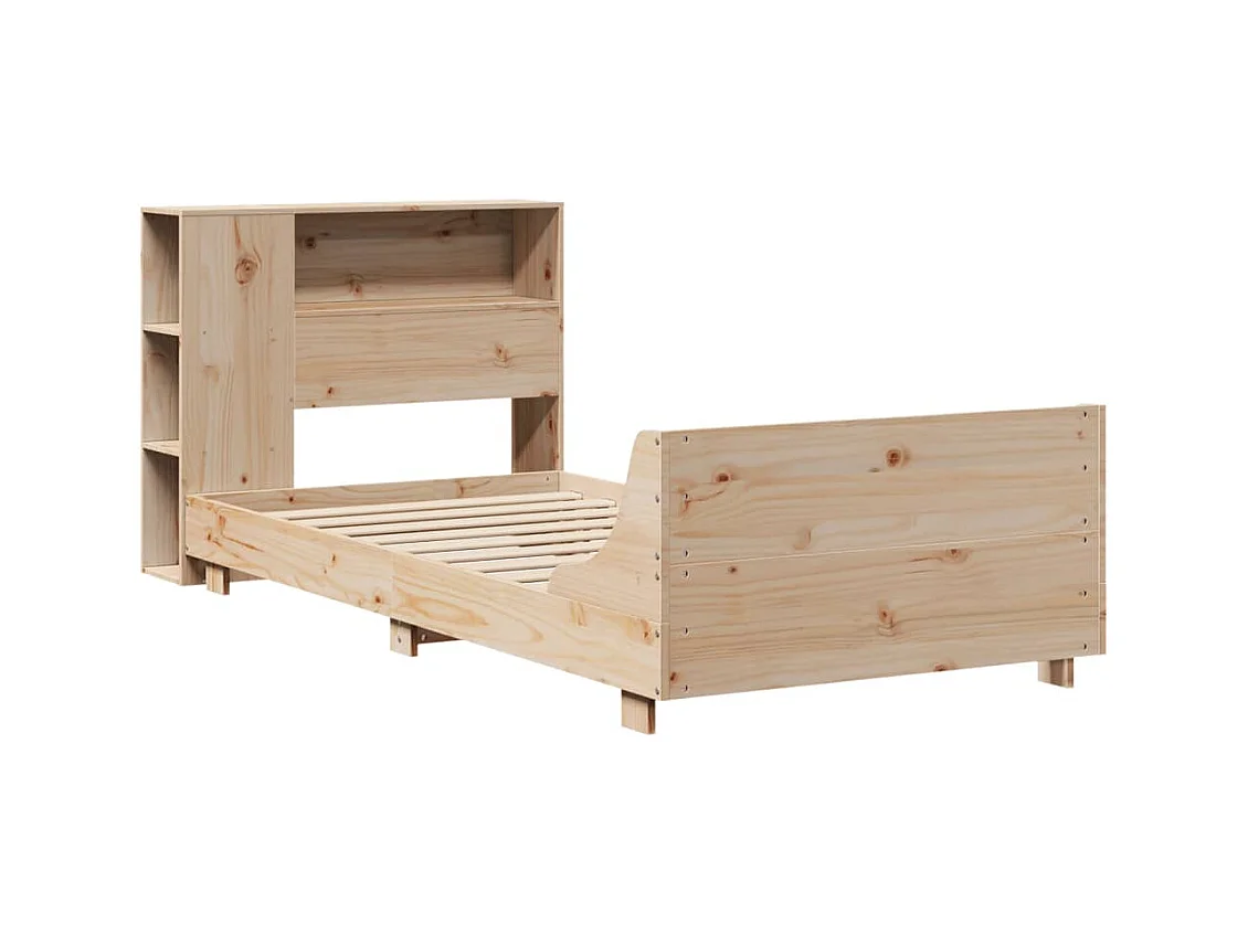 Letto per adulti | Letto singolo | Giroletto senza Materasso 100x200 cm in Legno Massello di Pino