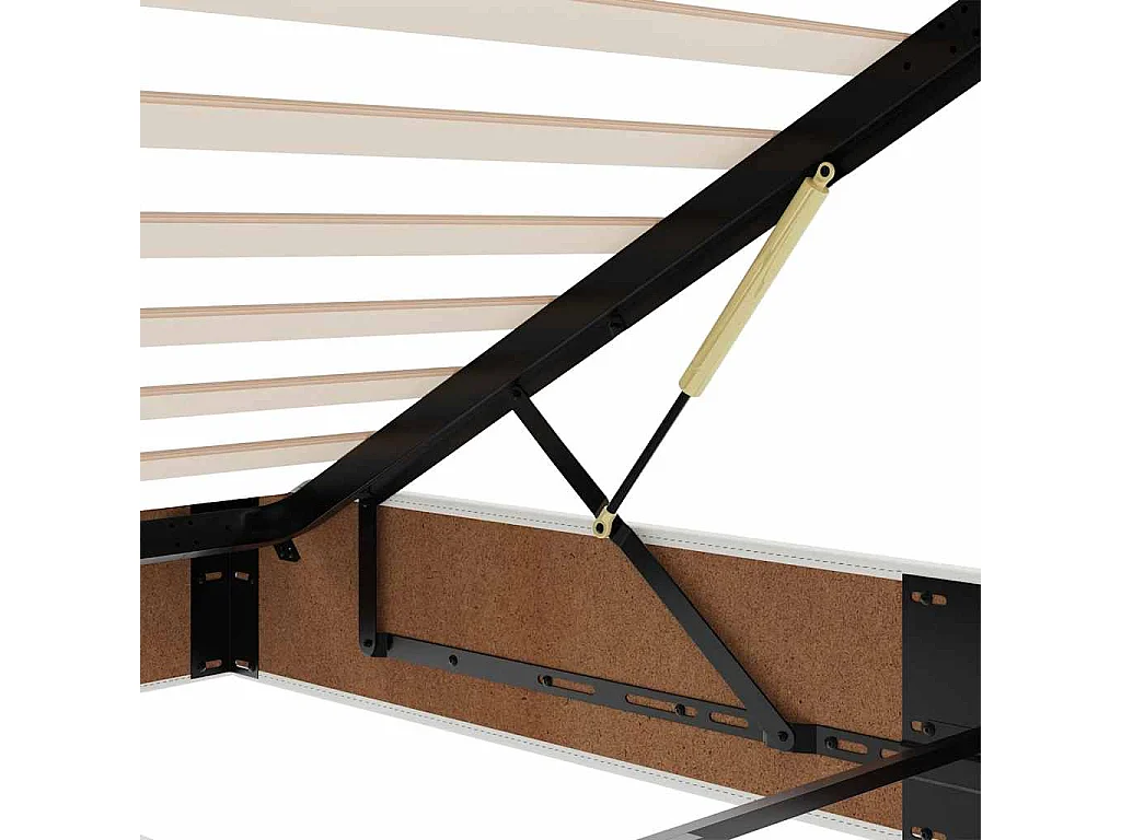 Lit simple | Lit adulte, enfant | Cadre de lit ottoman blanc 90x200 cm similicuir