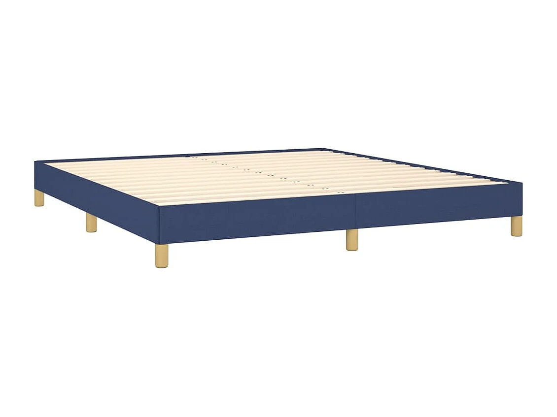 Lit double | Lit adulte | Cadre de lit bleu 180x200 cm tissu