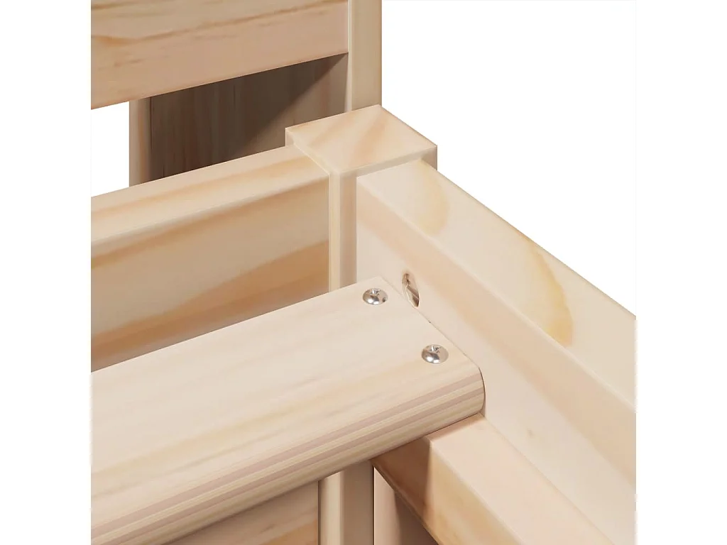 Letto per adulti | Letto singolo | Giroletto senza Materasso 75x190 cm in Legno Massello di Pino