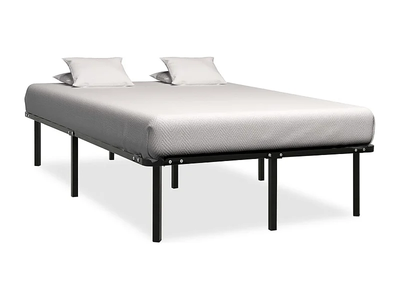 Lit double | Lit adulte | Cadre de lit noir métal 140x200 cm