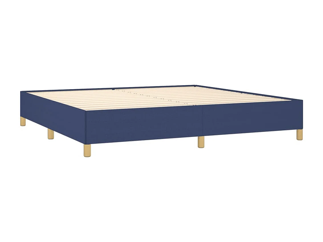 Lit double | Lit adulte | Cadre de lit bleu 200x200 cm tissu