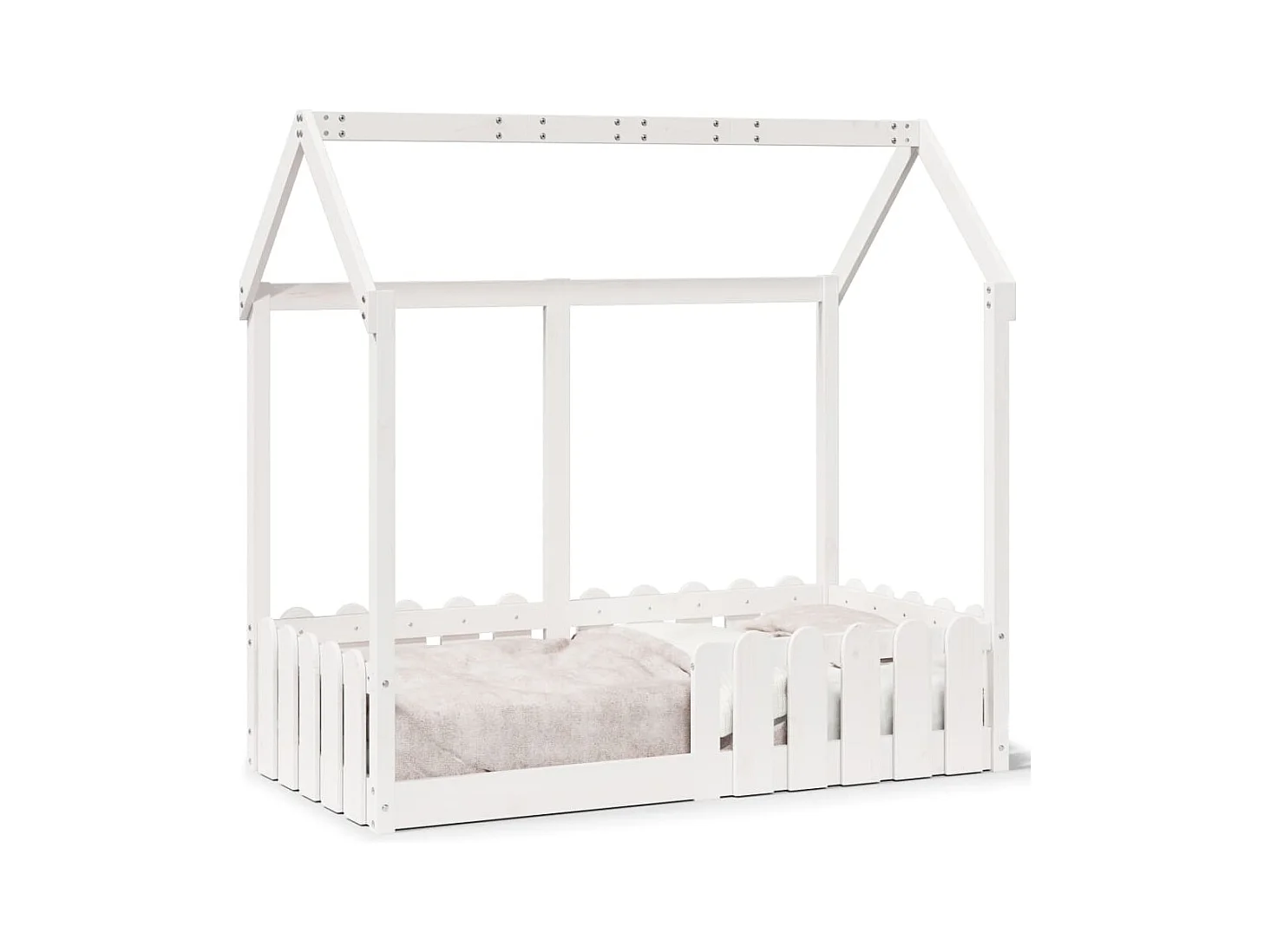Lit simple | Lit enfant | Cadre de lit d'enfants forme de maison 70x140 cm