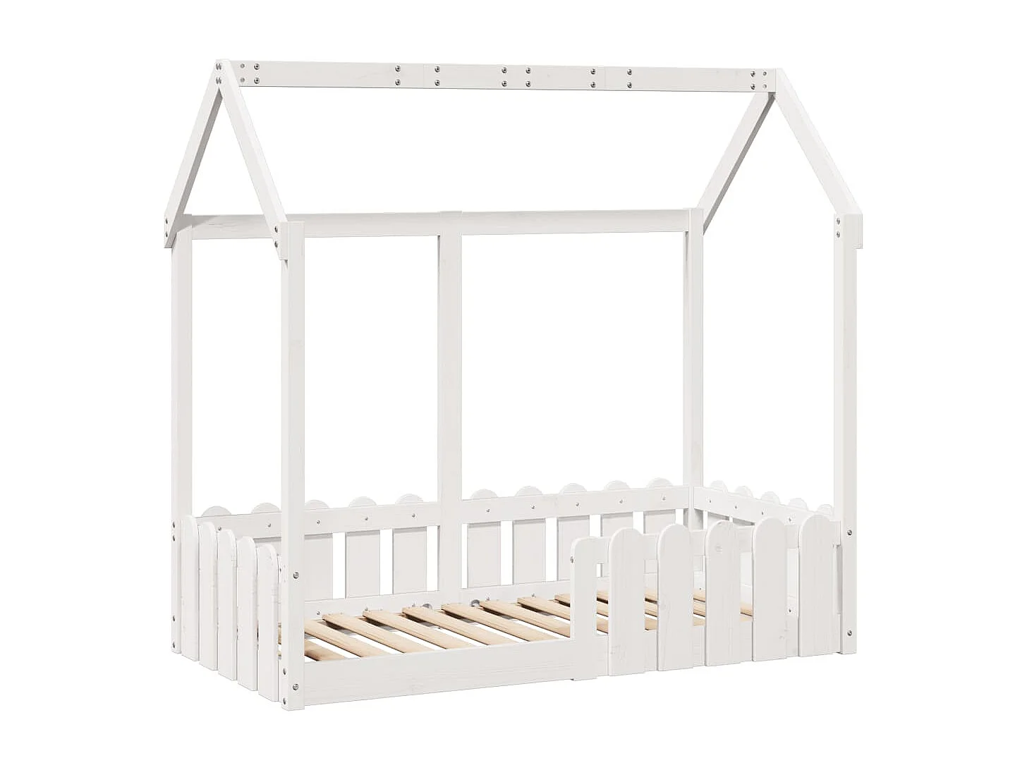 Lit simple | Lit enfant | Cadre de lit d'enfants forme de maison 70x140 cm