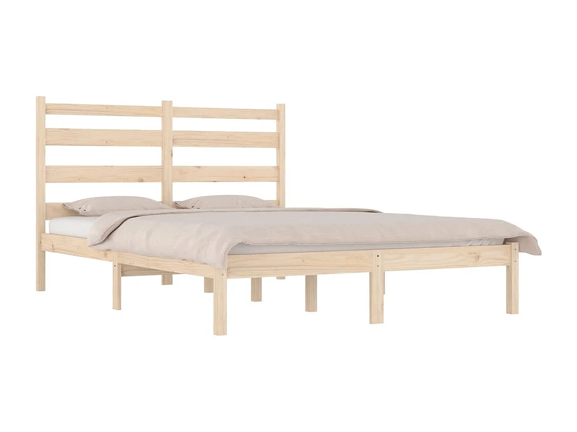 Lit double | Lit adulte | Cadre de lit bois massif 200x200 cm