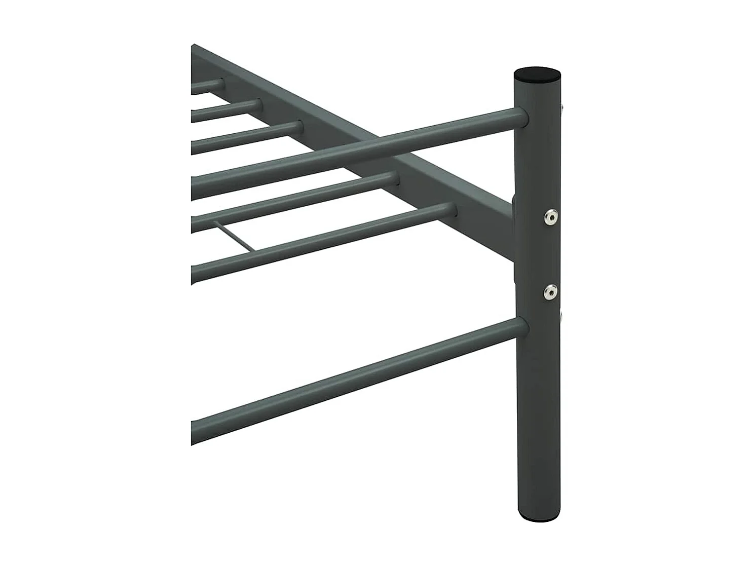 Lit double | Lit adulte | Cadre de lit gris métal 140x200 cm