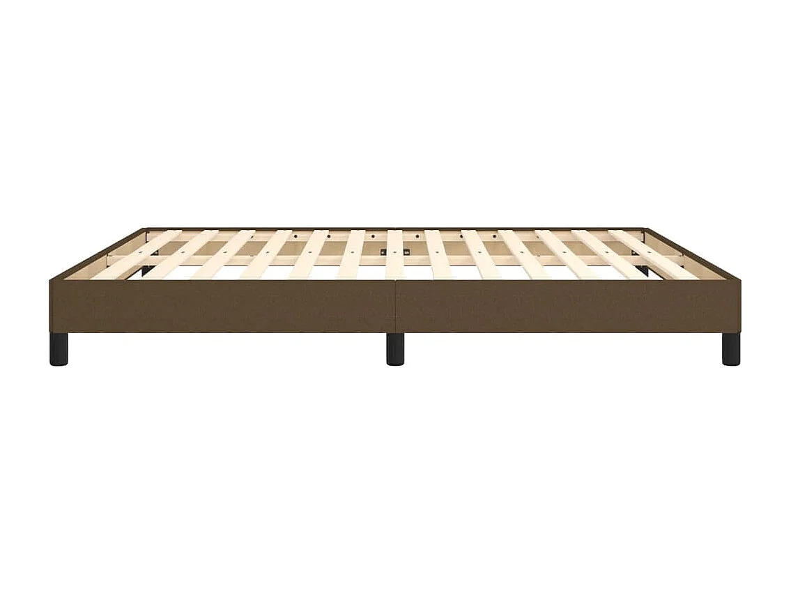 Lit double | Lit adulte | Cadre de lit marron foncé 160x200 cm tissu