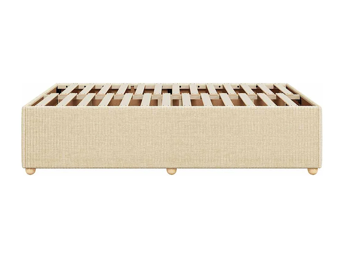 Letto per adulti | Letto singolo | Giroletto senza Materasso Crema 120x190cm in Tessuto