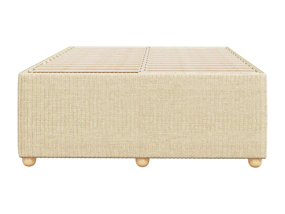 Lit simple | Lit adulte, enfant | Cadre de lit crème 120x190 cm tissu