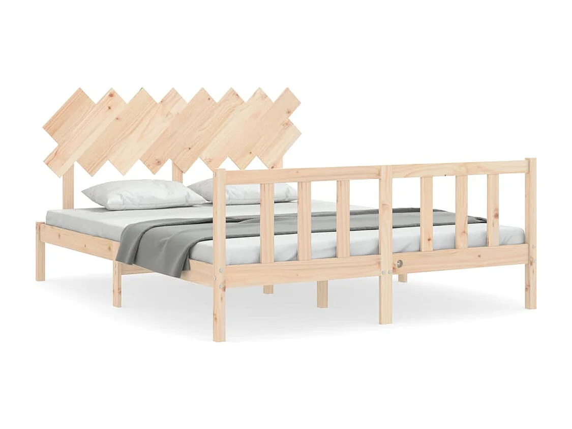 Lit double | Lit adulte | Cadre de lit 160x200 cm bois massif de pin