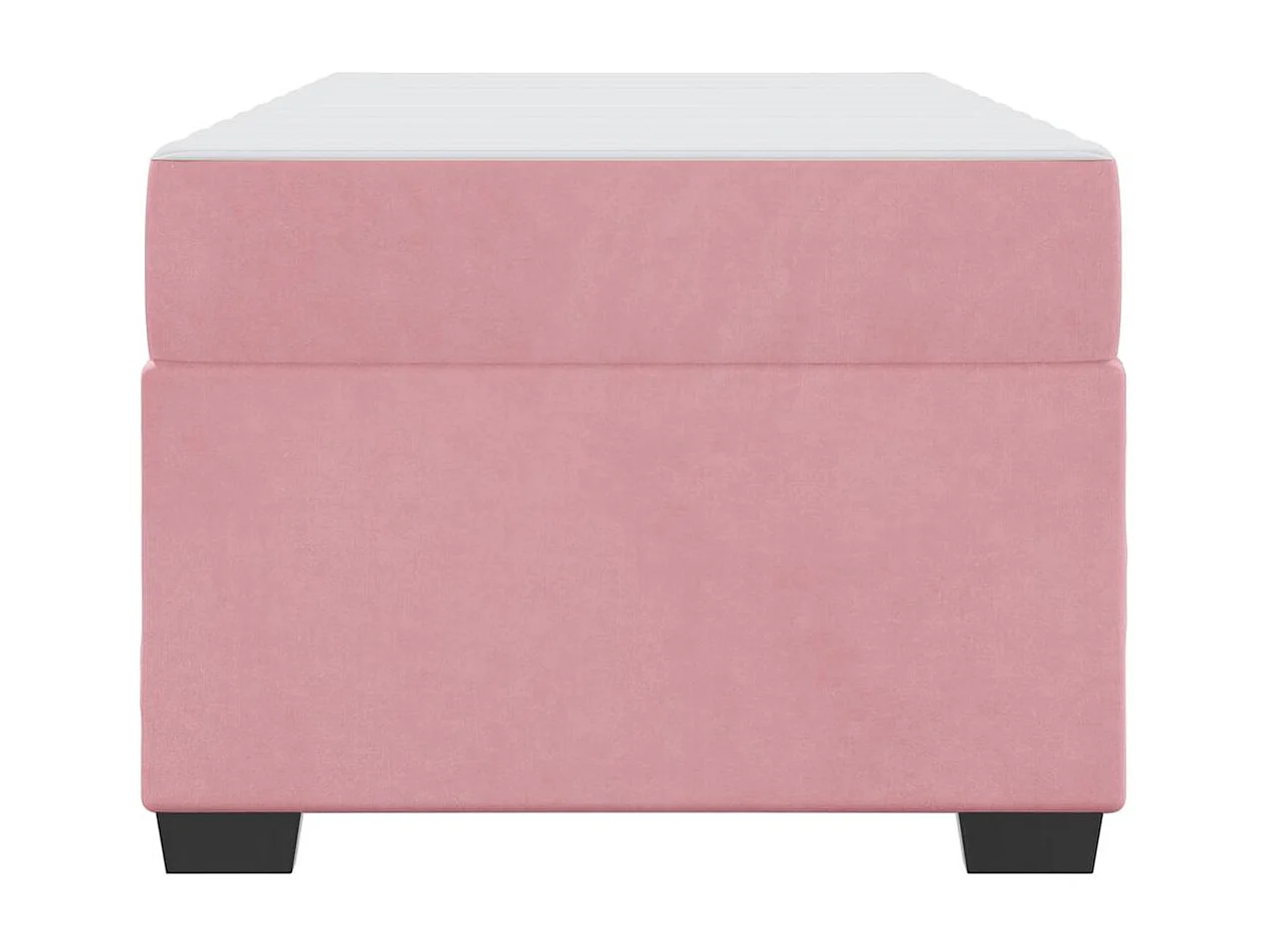 Lit simple | Lit adulte, enfant | Cadre de lit avec matelas Rose 100x200 cm Velours