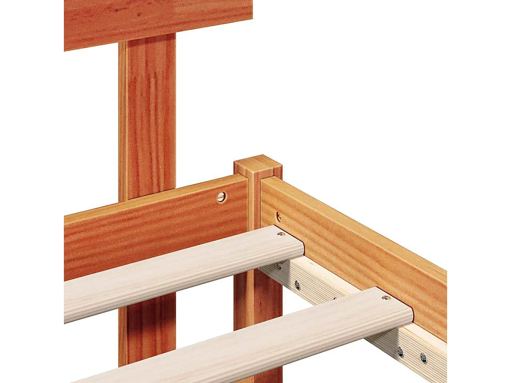 Lit simple | Lit adulte, enfant | Cadre de lit Marron 90x200 cm Bois de pin massif