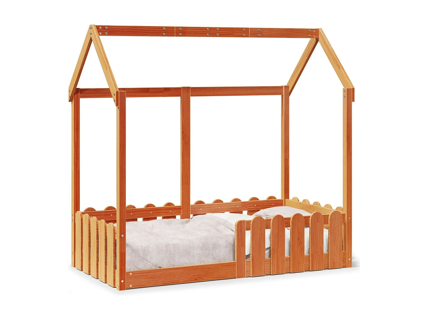 Lit simple | Lit enfant | Cadre de lit d'enfants forme de maison 70x140 cm