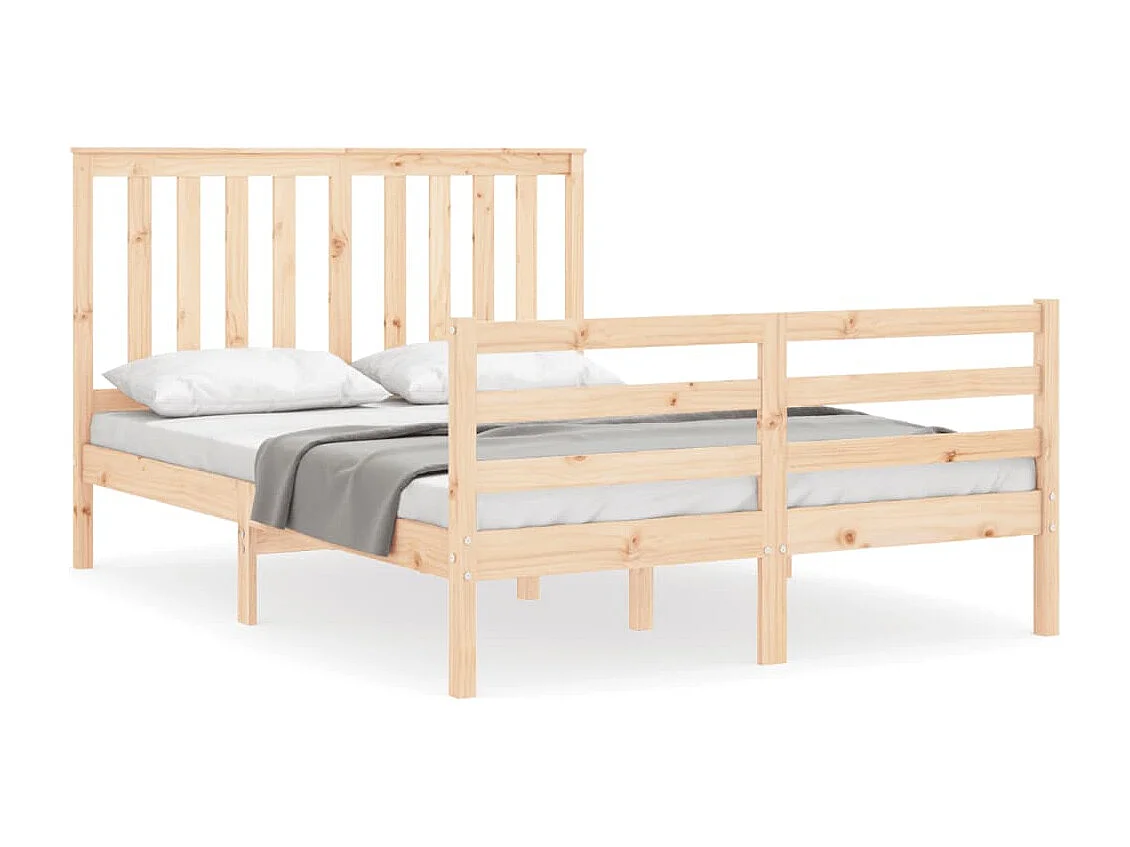 Lit double | Lit adulte | Cadre de lit bois massif 135x190 cm
