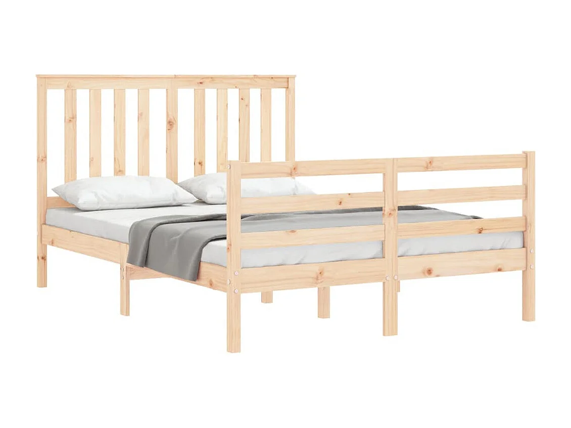 Lit double | Lit adulte | Cadre de lit bois massif 135x190 cm