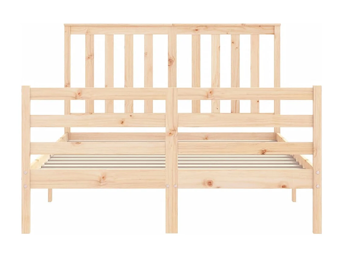 Lit double | Lit adulte | Cadre de lit bois massif 135x190 cm