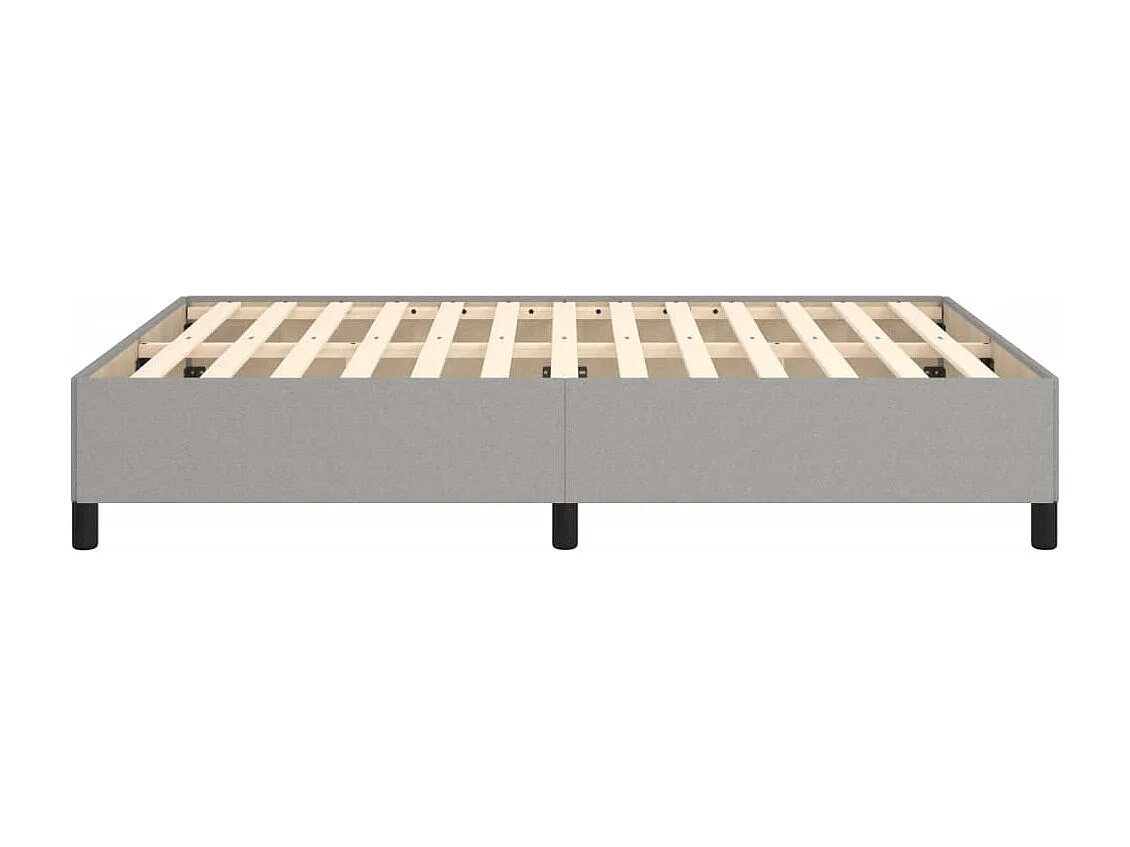 Lit double | Lit adulte | Cadre de lit gris clair 140x190 cm tissu