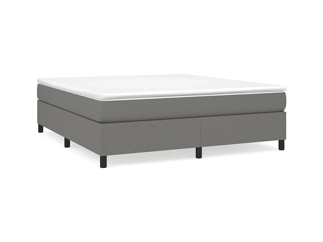 Lit double | Lit adulte | Cadre de lit gris foncé 160x200 cm tissu