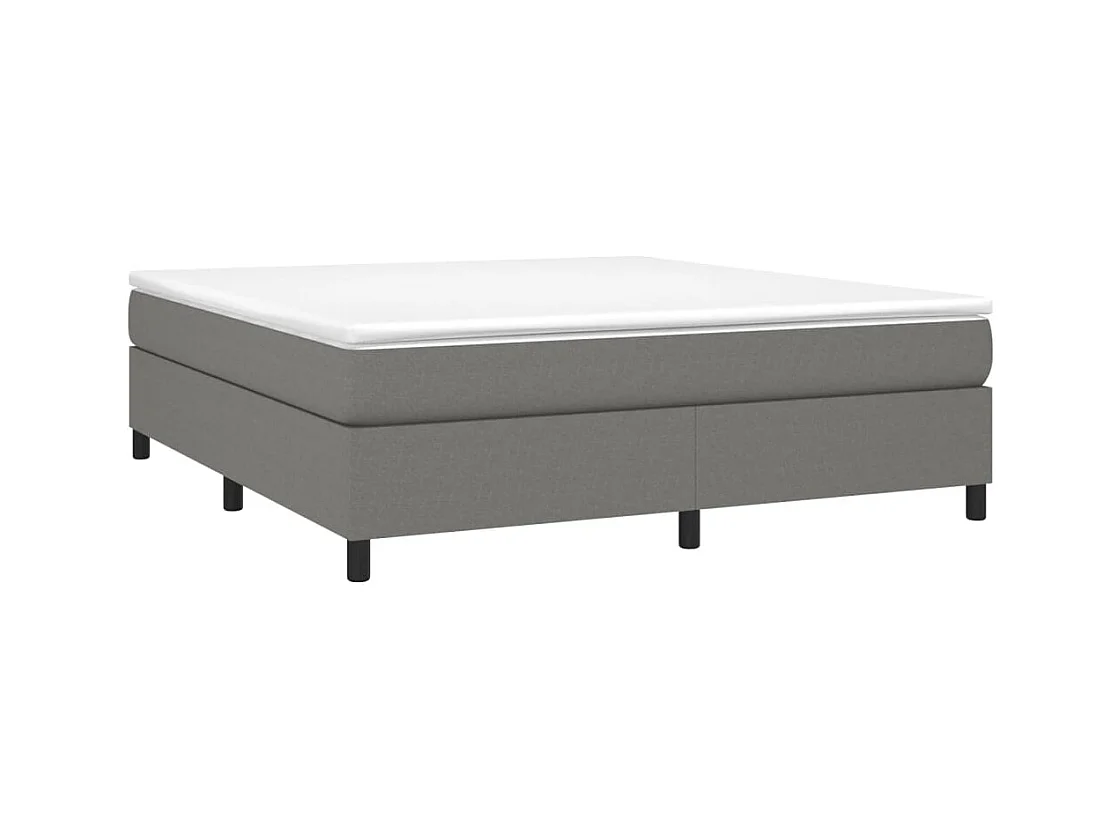 Lit double | Lit adulte | Cadre de lit gris foncé 160x200 cm tissu