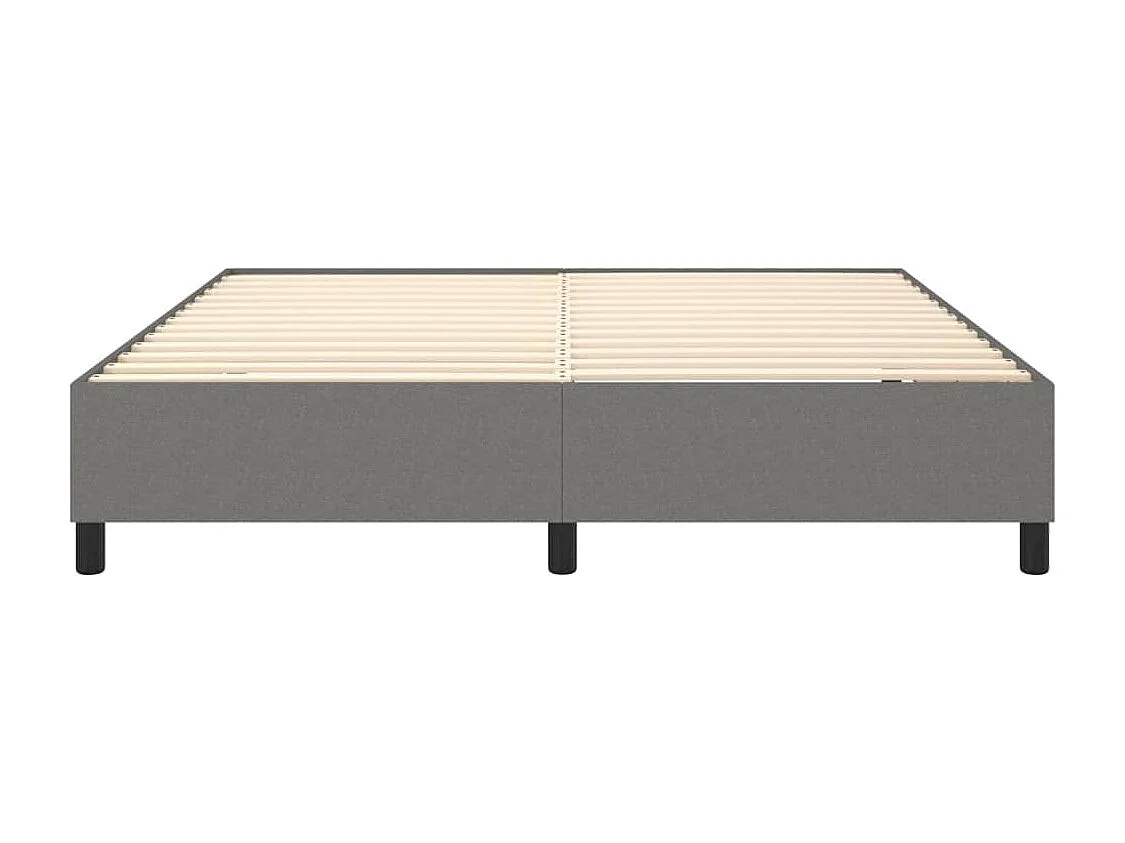 Lit double | Lit adulte | Cadre de lit gris foncé 160x200 cm tissu